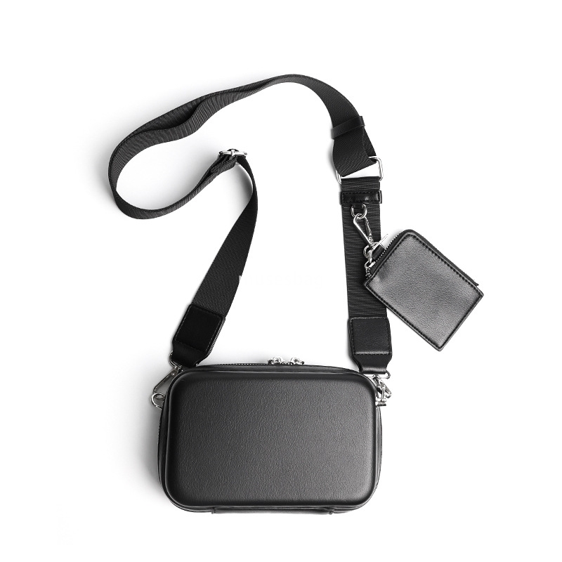 New Korean men's box bag Korean brand crossbody bag fashionable personality trendy small square bag casual shoulder bag