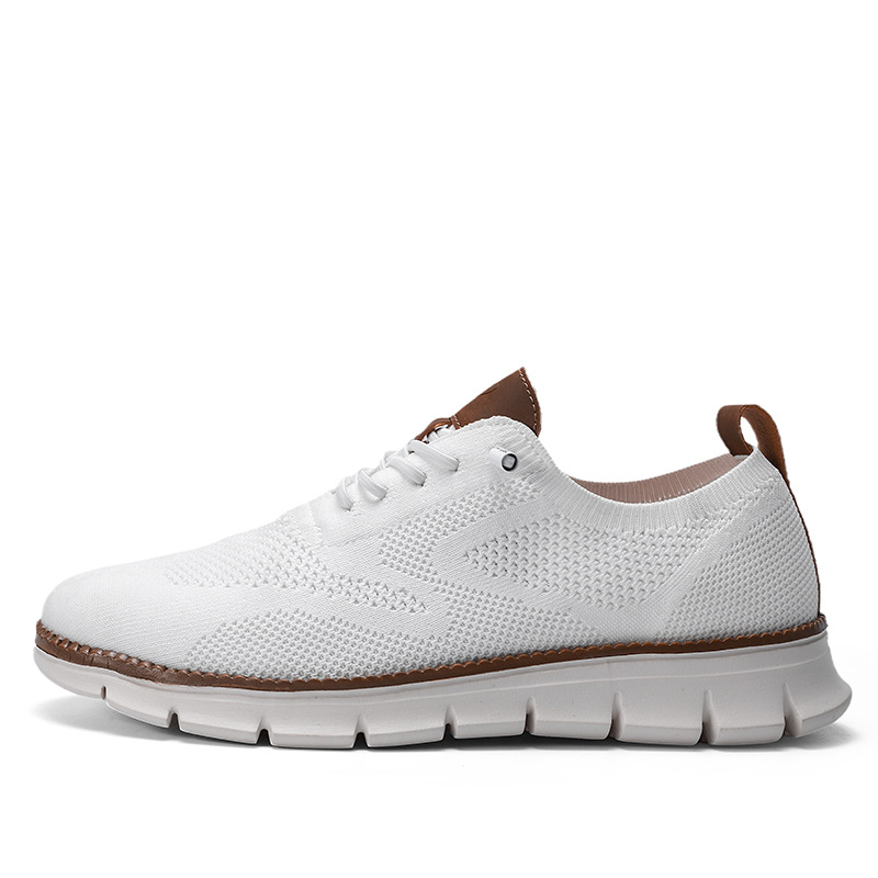2025 NEW Knit Mesh Sneakers Sport Running Loafers Shoes for Men Breathable Flats High Quality Low Top Casual Tenis Mascuo e ca
