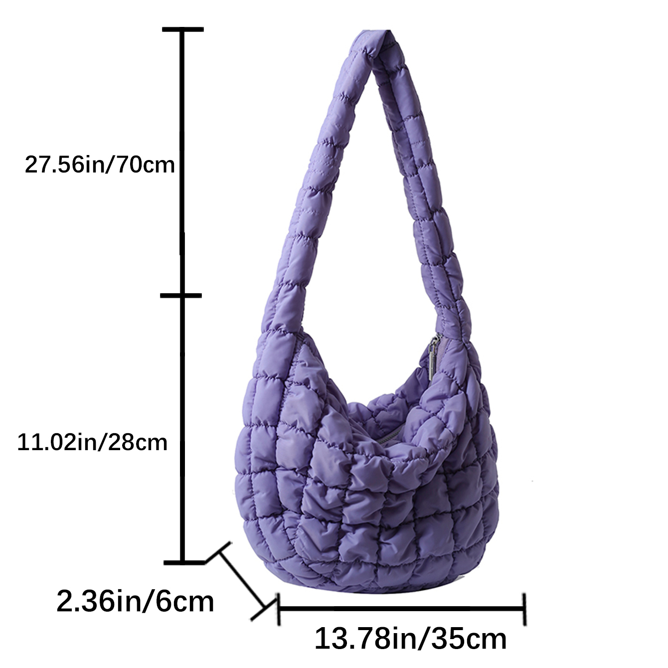 10 Colors Quilted Shoulder Bag For Women 2023 Plaid Space Cotton Handbag Fashion Large Capacity Tote Bag Portable Shopper Bag