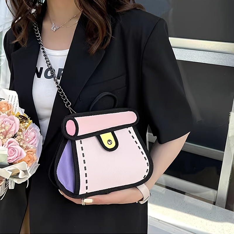 2023 New Anime Two-Dimensional Cartoon Chain Women's Canvas Shoulder Bag Girl Backpack Diagonal Small Bag