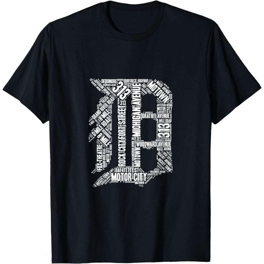 25ss T shirt Mens Detroit T Shirt Graphic D T-Shirt shirts tshirt graphic tee Casual tops summer clothes Short sleeve Free shipping