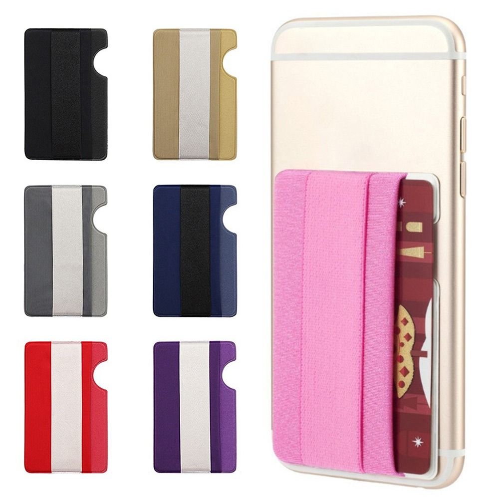 2Pcs Fashion Wallet Case Pocket Phone Back Card Holder Business Credit Pocket ID Card Holder Phone Pouch