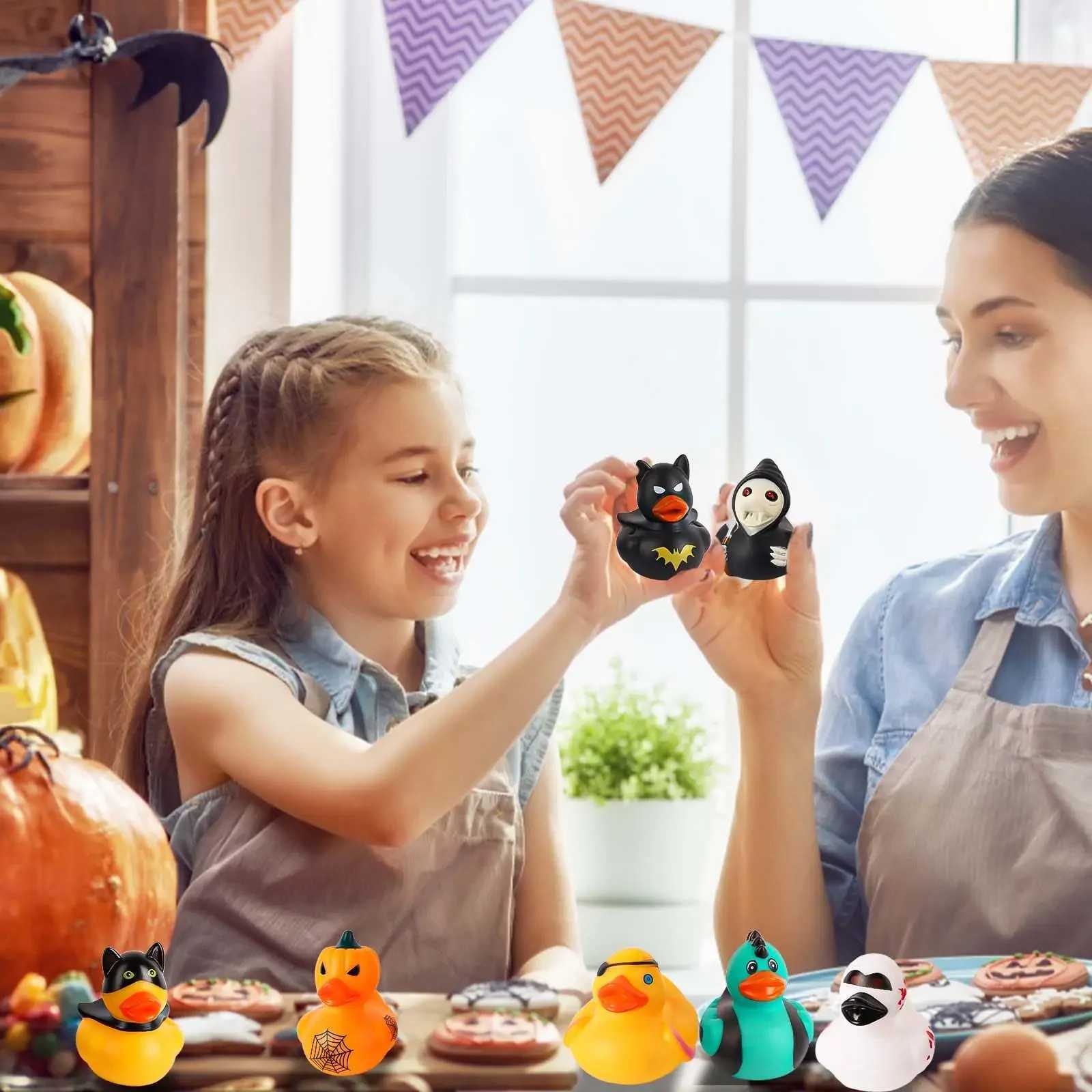 Halloween Gift Rubber Duck Party Favors Squeaky Water Playing Toy Desktop Decoration Halloween Happy Party Supplies Y240801