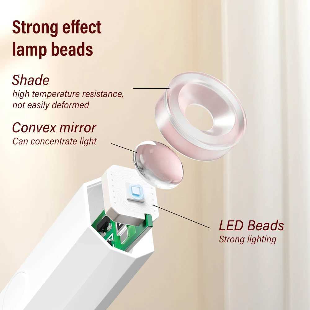 YIKOOLIN Handheld UV/LED Light for Nails 12W Portable Mini UV Light for Gel Nail 2 Timer Setting LED Nail Lamp Home UseCL240731