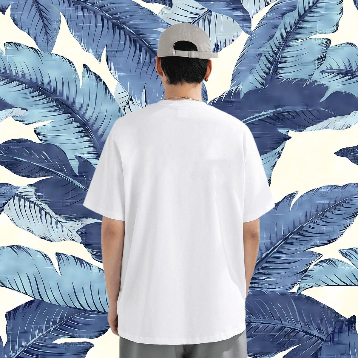 DIY Customized Home Outdoor Mens Tshirts SCARY O-Neck Short Sleeve 230g Pure Cotton Men T Shirts Classic Floral Print Tees