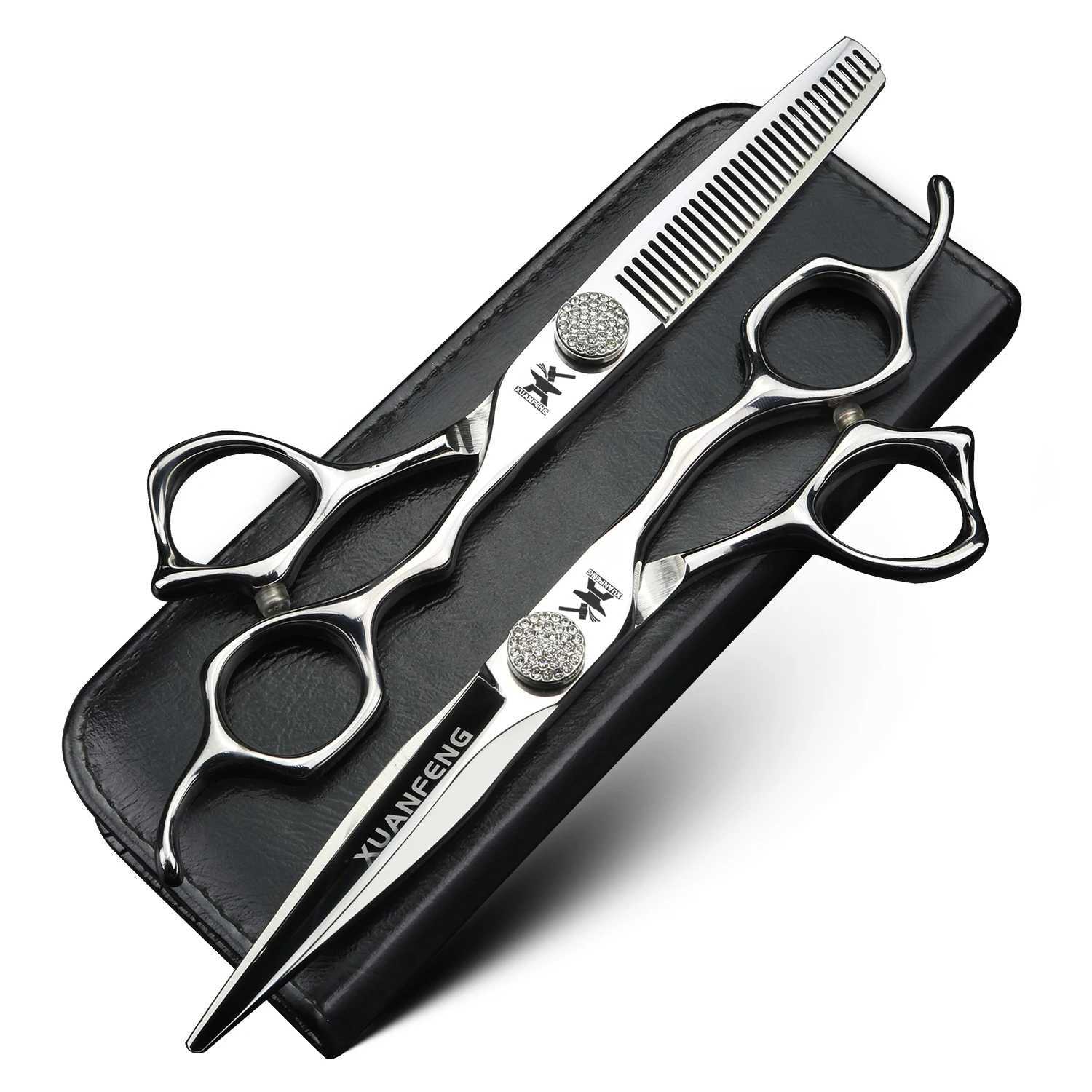New Arrival Xuanfeng 6-inch CNC machining hair clippers hair salon styling tools cutting shears and slimming shears Z241213