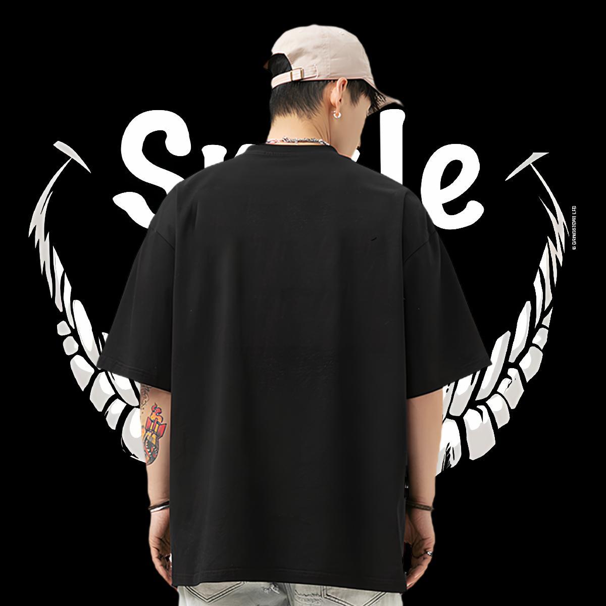 2024 Men Tshirts eagle High Street Hip Hop 100% Cotton 230g Tee Shirt Breathable Unisex Man T Shirts Custom Cartoon