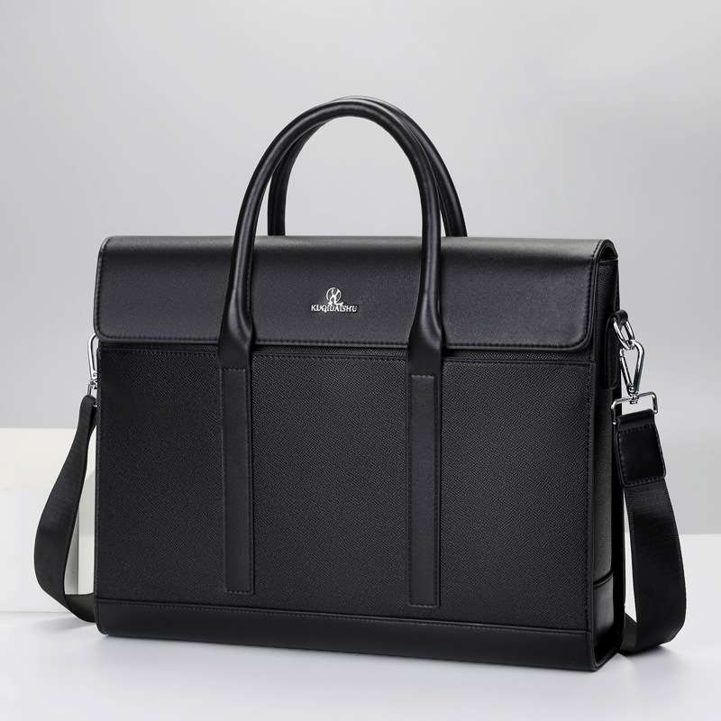 Luxury Genuine Leather Men's Briefcase Large Capacity Handbag High Capacity Shoulder Messenger Bag Business Laptop Bag For Male
