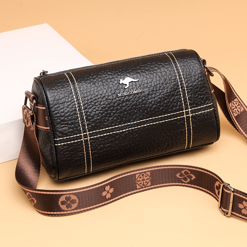 High Quality Solid Color Genuine Leather Shoulder Crossbody Bags For Women 2023 Cow Leather Ladies Handbags Female Fashion Tote