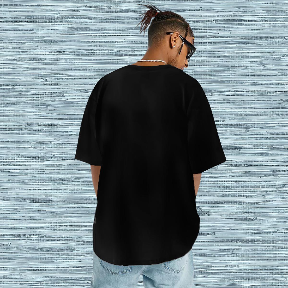 New Designer T Shirts Men 230g 100% Cotton tree Street Wear Tops Pure Cotton Loose Fit Men Tshirts Anime Print
