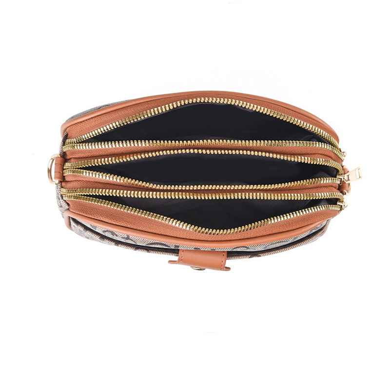 3 Zipper PU Crossbody Bag for Women Luxury Designer Shoulder Crossbody Bag Smooth Zipper 2023 Summer New Fashion Female Bags