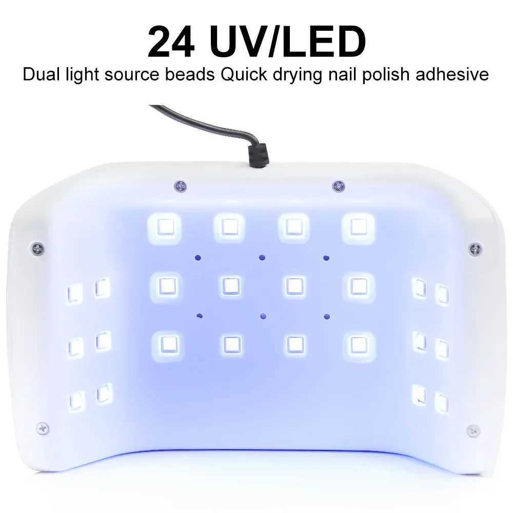 LULAA Trapezium Nail Gel Dryer Lamp 24 LED Beads Nail Phototherapy Machine Professional Manicure Tool Integrated USB EquipmentCL240731