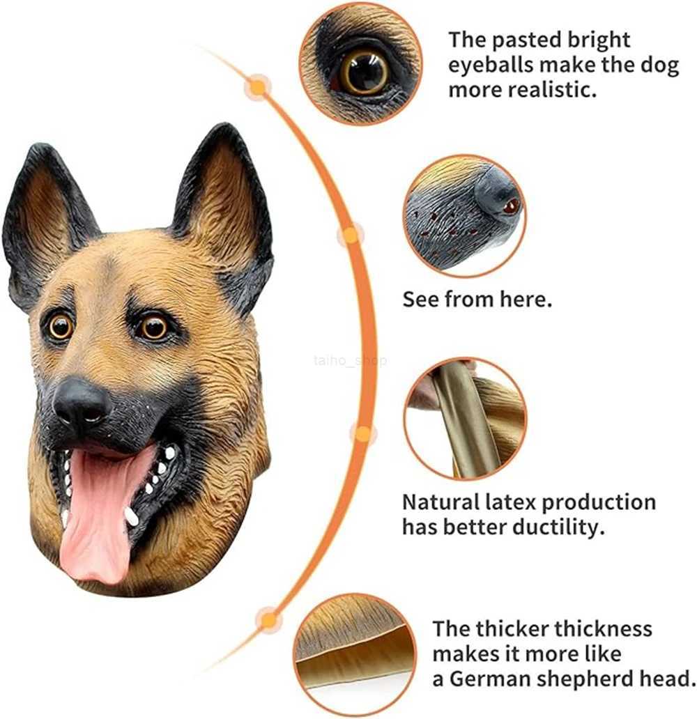 Dog Head Mask Halloween Party Dog Costume Masks Mask Super Bowl Underdog Costume Latex Animal Head MaskXJ240802