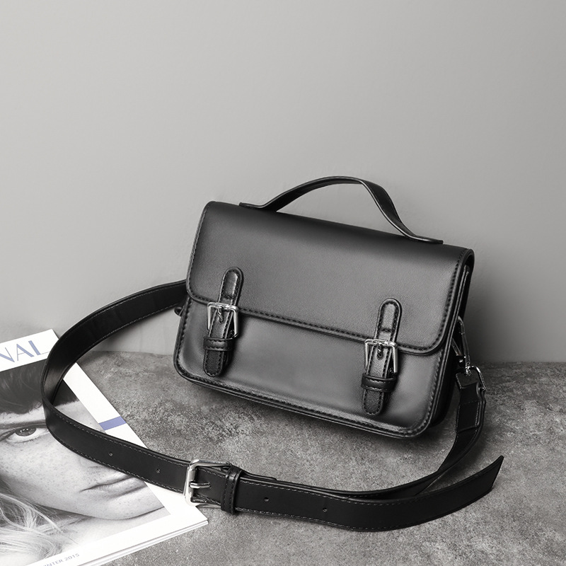 New crossbody bag for men trendy mailman casual PU unisex shoulder bag casual hand-held small square bag