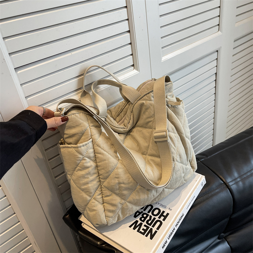 Large Capacity Tote Bags for Women Shoulder Side Bag Fashion Space Cotton Quilted Shopping Bags Fashion Ladies Totes Handbags