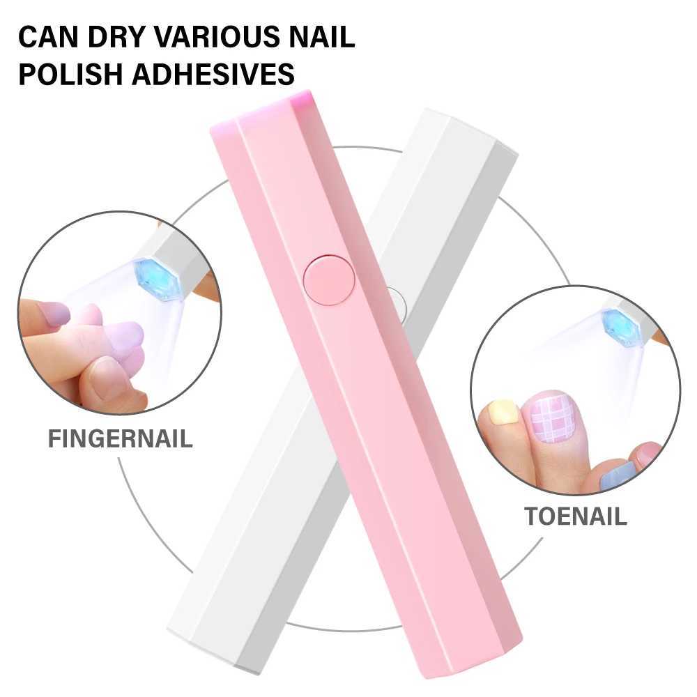LULAA Portable Handheld Mini Nail Lamp For All Gel Polish Quick Dry USB Nail Dryer Machine UV LED Nail Lamp Mini Flashlight PenCL2400806
