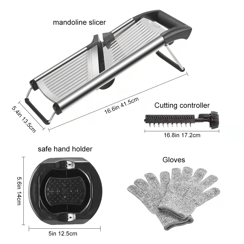 Adjustable mandolin food slicer, kitchen mandolin slicer, mandolin, potato slicer, tomato slicer, carrot slicer