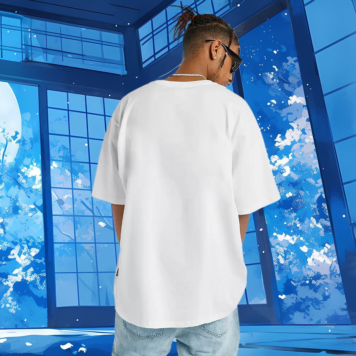 New Designer T-Shirts for Men 100% Cotton 230g Owl Spring Summer Top Tees Breathable Short Sleeve High Quality Tshirts Anime Print