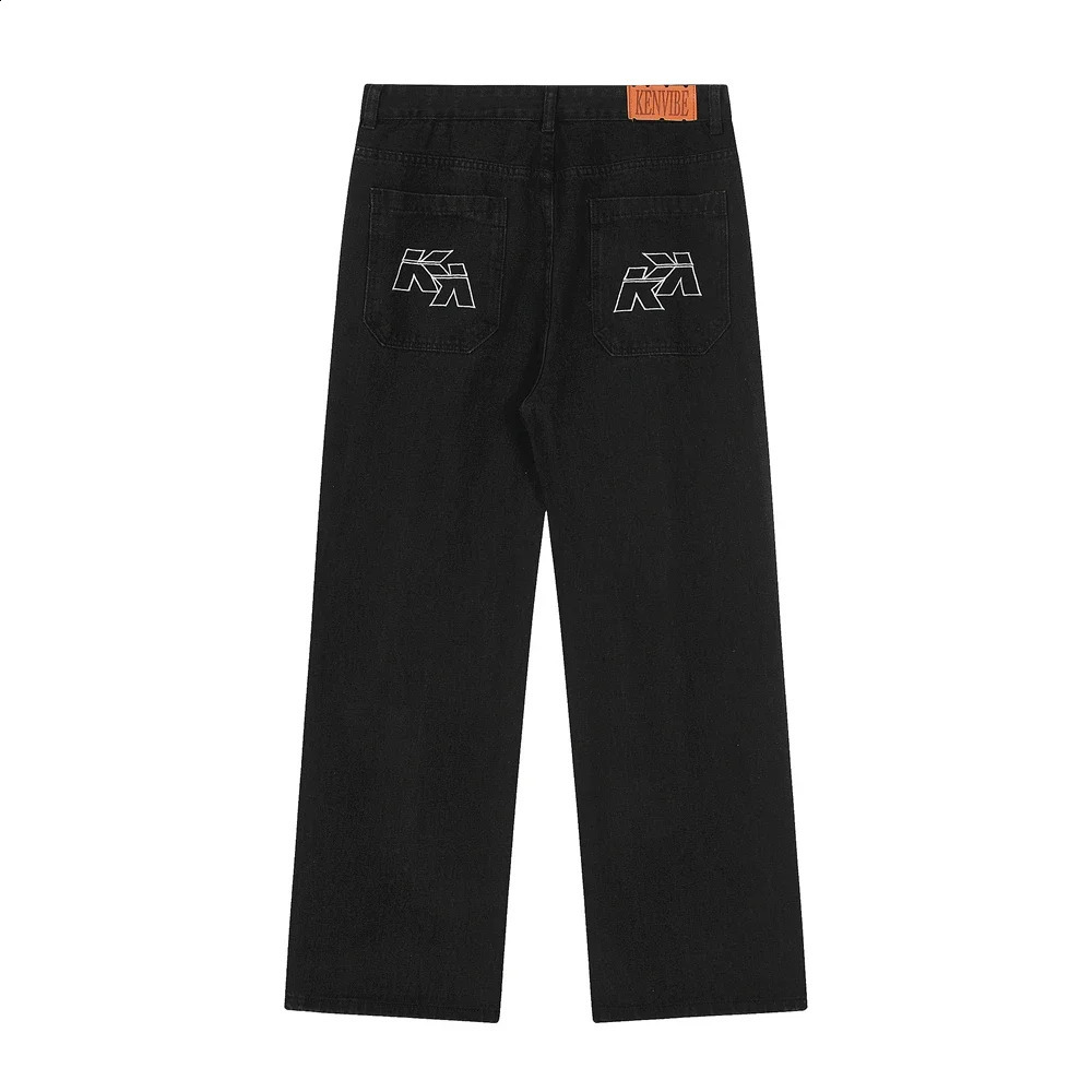 Y2k mens casual bag pants straight leg printed letter Pantalon Homme streetwear Ropa Hombre Trouser youthful vitality 240829