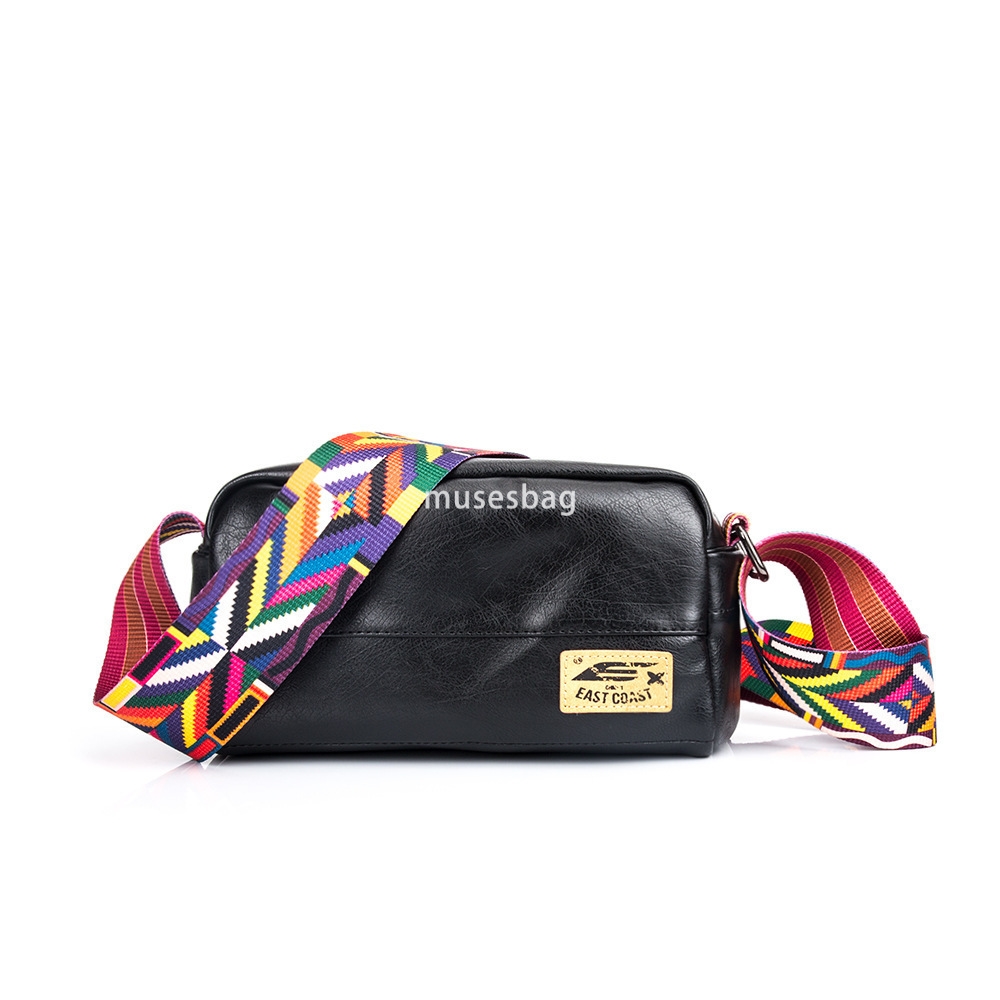 Trendy men's ribbon shoulder bag casual Japanese and Korean men's bag crossbody bag sports men's and women's mobile phone small sq