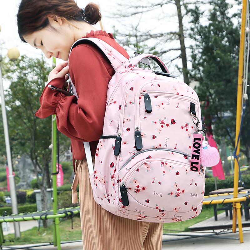 New High Quality Large schoolbag cute Student School Backpack Printed Waterproof primary school book bags for teenage girls kids