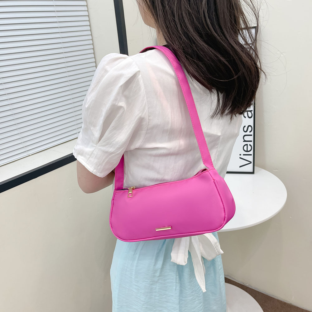 Creative Women Handbag Nylon Simple Underarm Shoulder Bags Purse Students Simple Bags for Girls Birthday Gifts