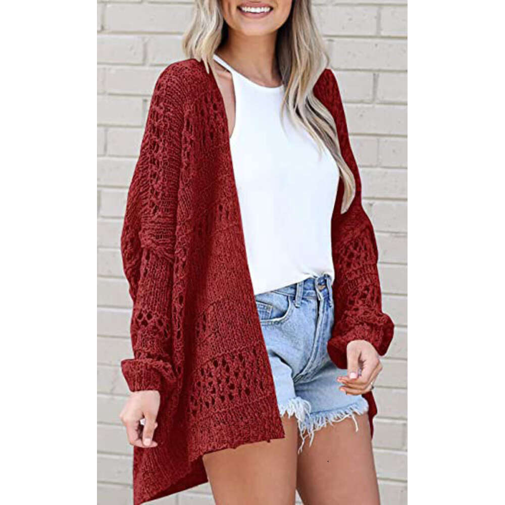 Fashion cardigan loose jacket crochet large cardigan knitted sweater