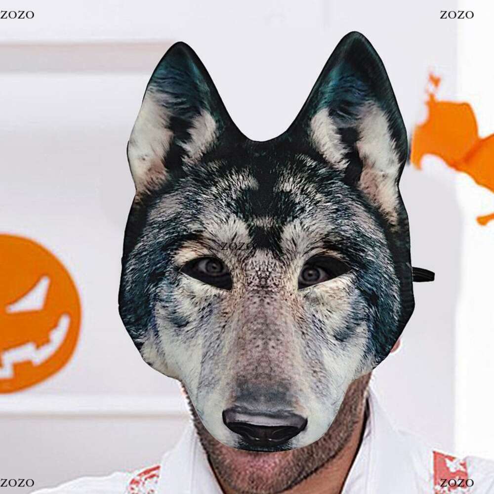 Wolf Mask Scary Animal Halloween Masque Realistic Werewolf Mask Adult Kids Carnival Fancy Dress Party Cosplay Costume Wolf mask