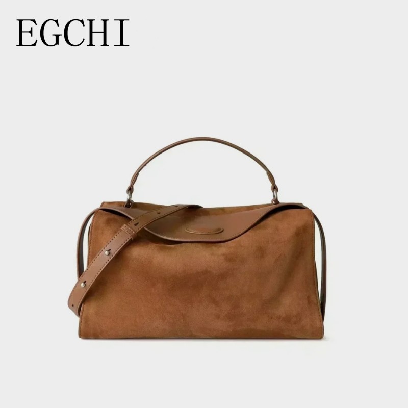 EGCHI Luxury Shoulder Bags For Women Crossbody Boston Bag Soft Frosted Handbag Autumn New Daily Purses Casual Tote Bag Bolas