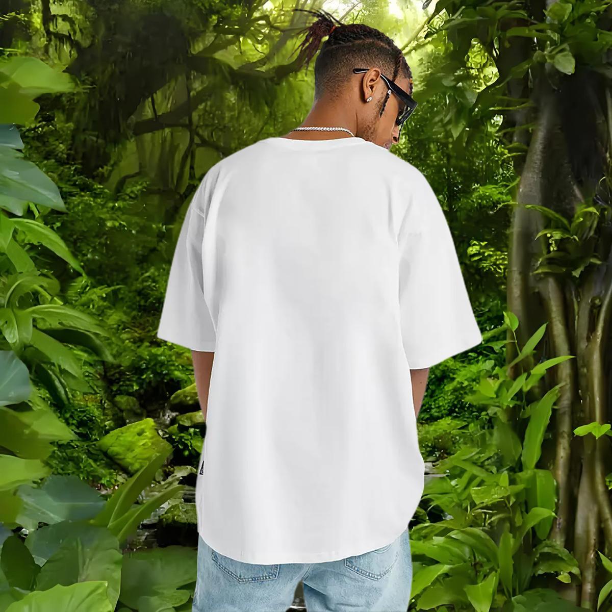 Fashion New T shirt 230g Pure Cotton mushroom Anime Printing Street Tops Tees Breathable Short Sleeve Wholesale Tshirt for Man Woman White Plus Size