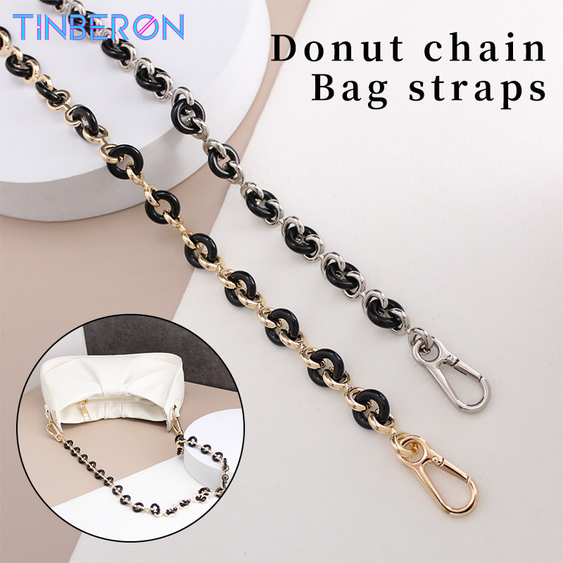 TINBERON 68CM Transformation Underarm Bag Shoulder Metal Resin Donut Chain Strap Handbag Accessories