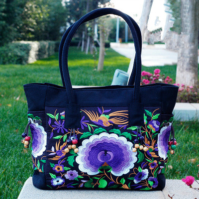 Hot Fashion Embroidery Women Casual Tote!Nice Floral Embroidered Lady Canvas Shoulder&Handbags Versatile Vintage Crossbody Bags