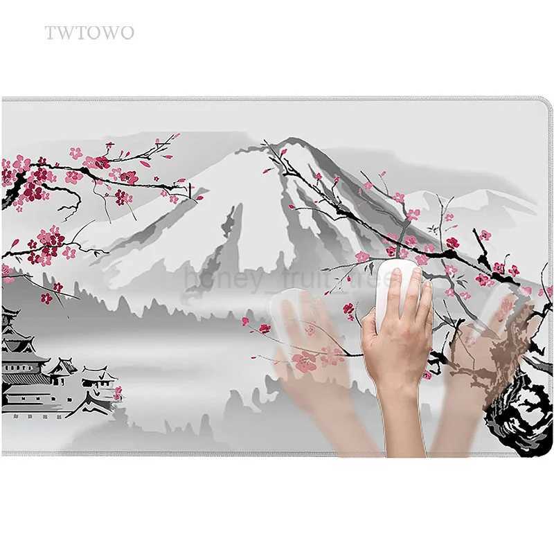 Sakura Japanese Cherry Blossom Mouse Pad Gaming XL Home New HD Mousepad XXL keyboard pad Non-Slip Office Carpet Laptop Mice Pad M240802