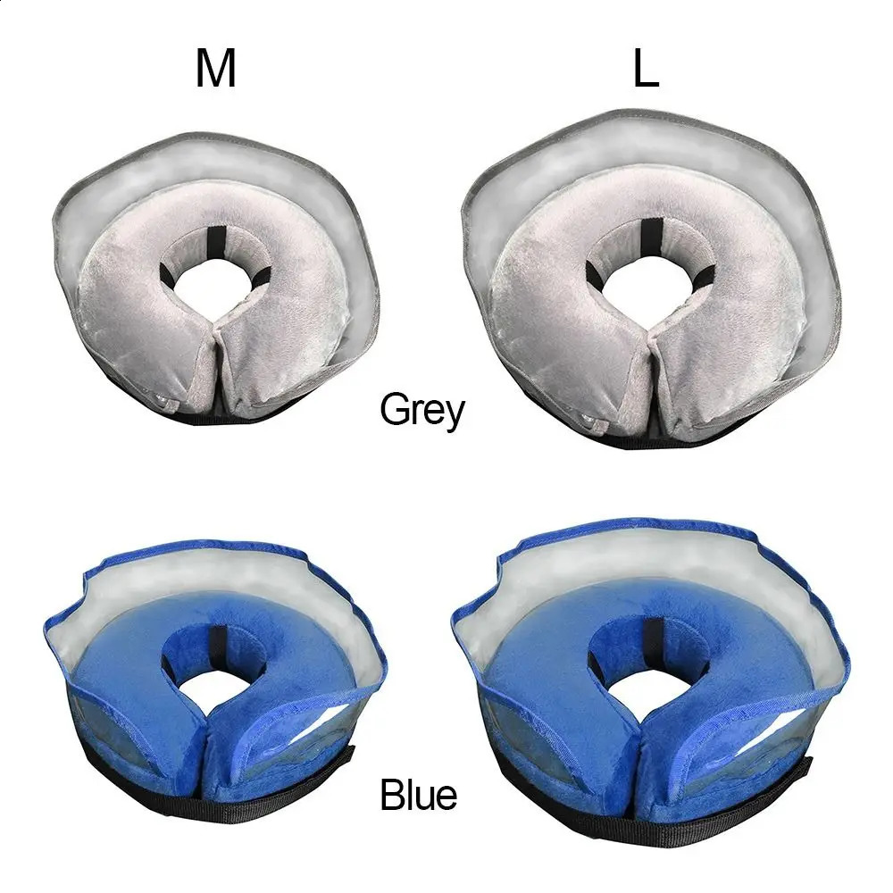 2026 New Dog Cat Soft Ring Anti-Bite Elizabethan Circle Inflatable Pet Collar Protection Neck Cover 240801 Free Shipping