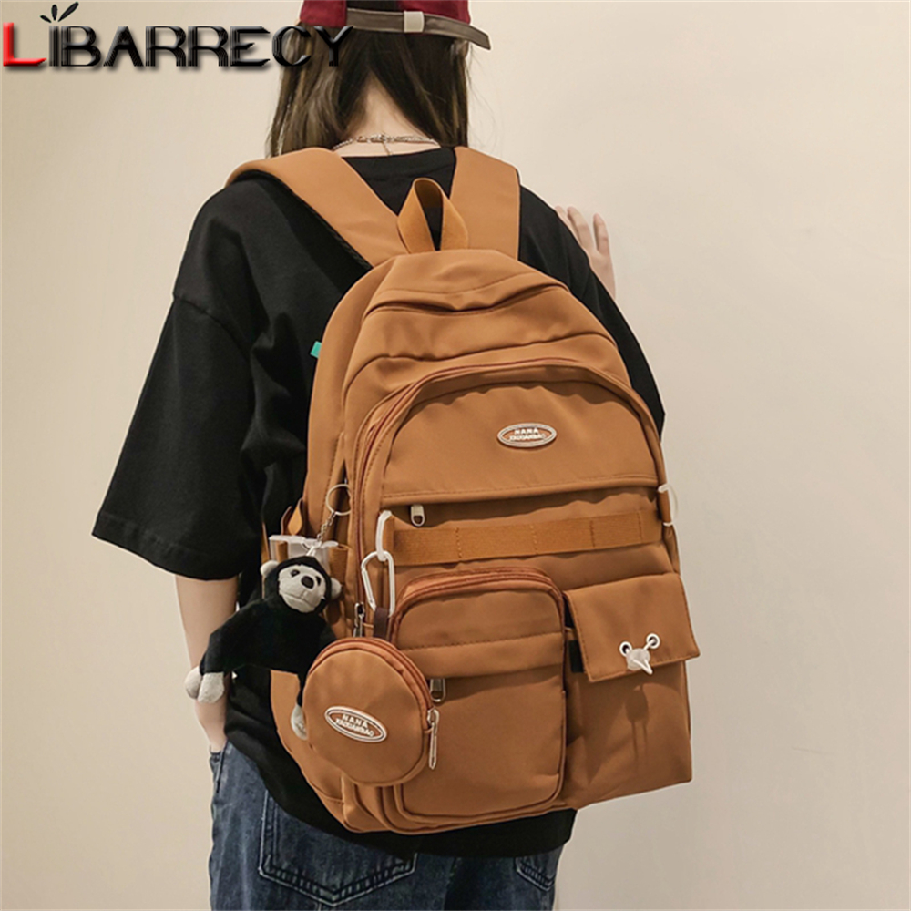 Trendy Lady Nylon Green Waterproof School Backpack Fashion Women Cute Girl Laptop Book Bag Female Travel College Backpack Bolsos