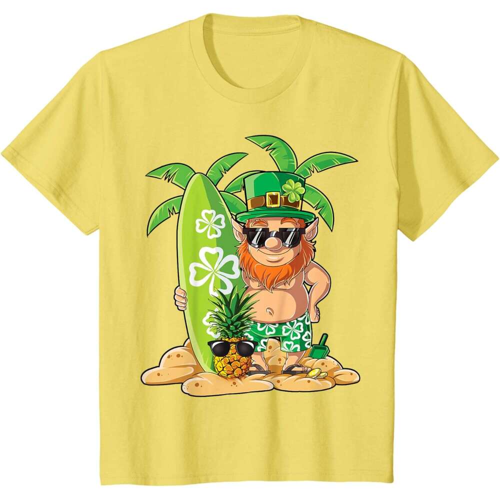 Fashion Designer T Shirt Men Leprechaun Hawaiian Surfing St Patricks Day Hawaii Men Women T Shirt Shirts Tshirt Graphic Tee Casual Tops Summer Clothes