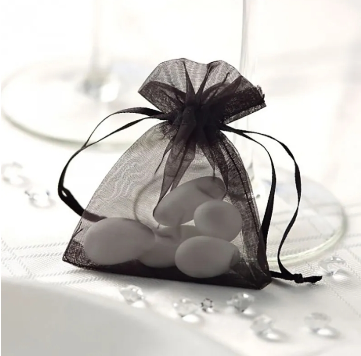 Storage Bags 100pcs 7x9cm Organza Drawstring Bags Jewelry Gift Pouches Wrap Wedding Favor Packing Christmas Party (2.75x3.5 inch) Multi Colors