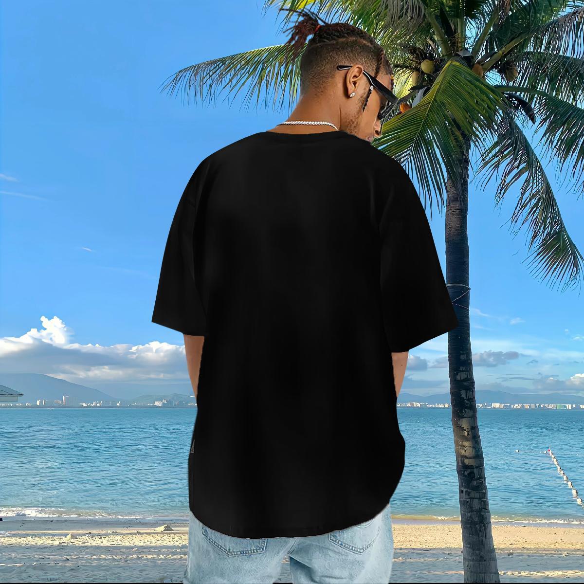 Classic Casual T-Shirts for Men 230g Cotton Christmas Casual Beach Tees Shirts Short Sleeve O-Neck Free Shipping Men Clothes T-Shirt Oversized 4XL