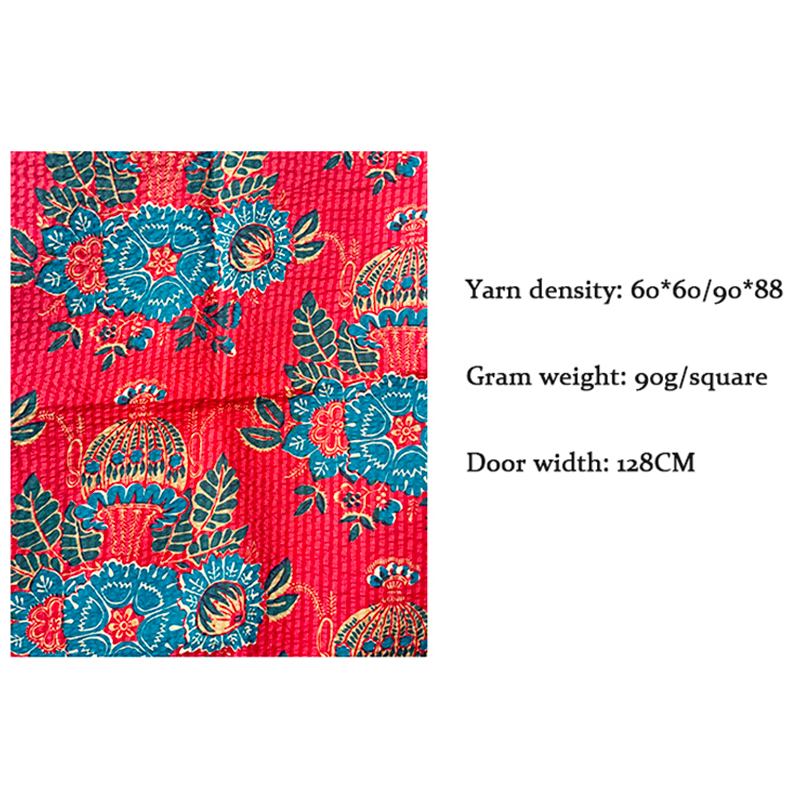 Cotton salt-shrink fabric factory direct supply 60S combed cotton woven salt-shrink wrinkle digital printing fabrics garment fabrics