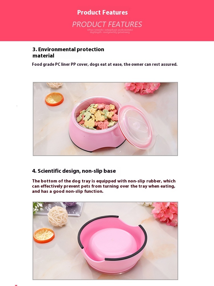 Multipurpose Cat Food & Water Dishes Easy Clean Non-Toxic Dog Bowls