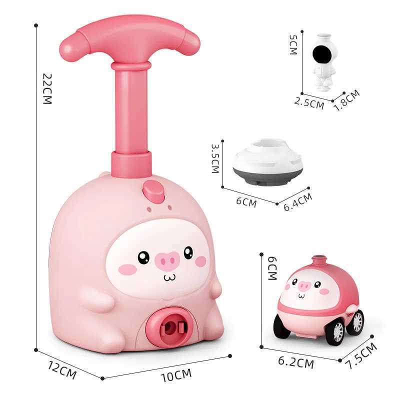 Childs Balloon Launcher Toys Educational Inertial Air Power Balloon Car Tower Science Toys For Children NewYear Gift Y240801