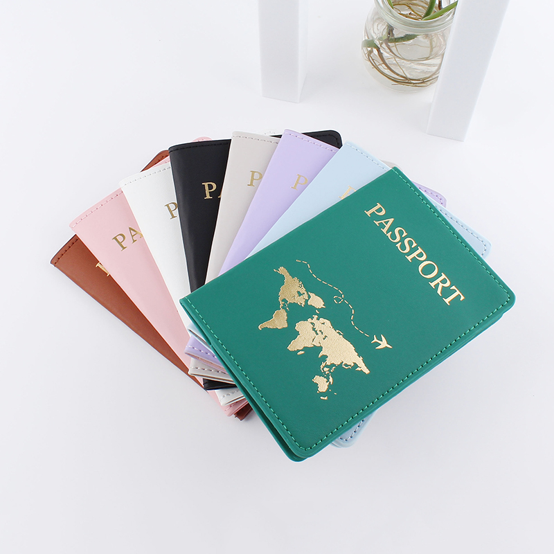 Dropshipping Map Couple Passport Cover Letter Print Women Men Travel Wedding Card Holder Small Bags Pink Black Blue Travel Case