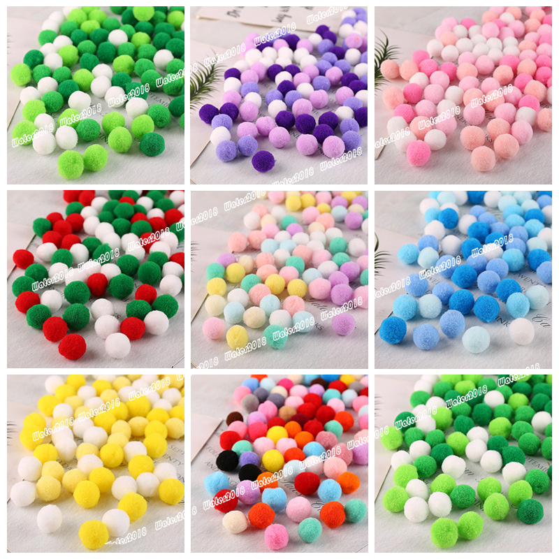DIY Pompom 8MM 10MM 15MM 20MM 25MM 30MM Soft Pompones Fluffy Plush Crafts Pom Poms Ball Furball
