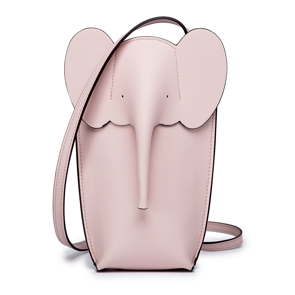 Kawaii Elephant Wallet Bag Mini Shoulder Messenger Bags for Women Girls Fashion PU Leather Soft Small Card Phone Bags Coin Purse