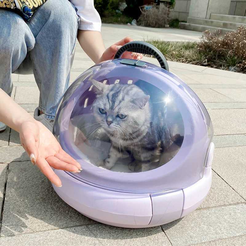 Cat Carrier Pets Bag Multi-functional Portable Cat Bag Portable Space Capsule Pet Capsule Bag Car Dog Aviation CageM240731