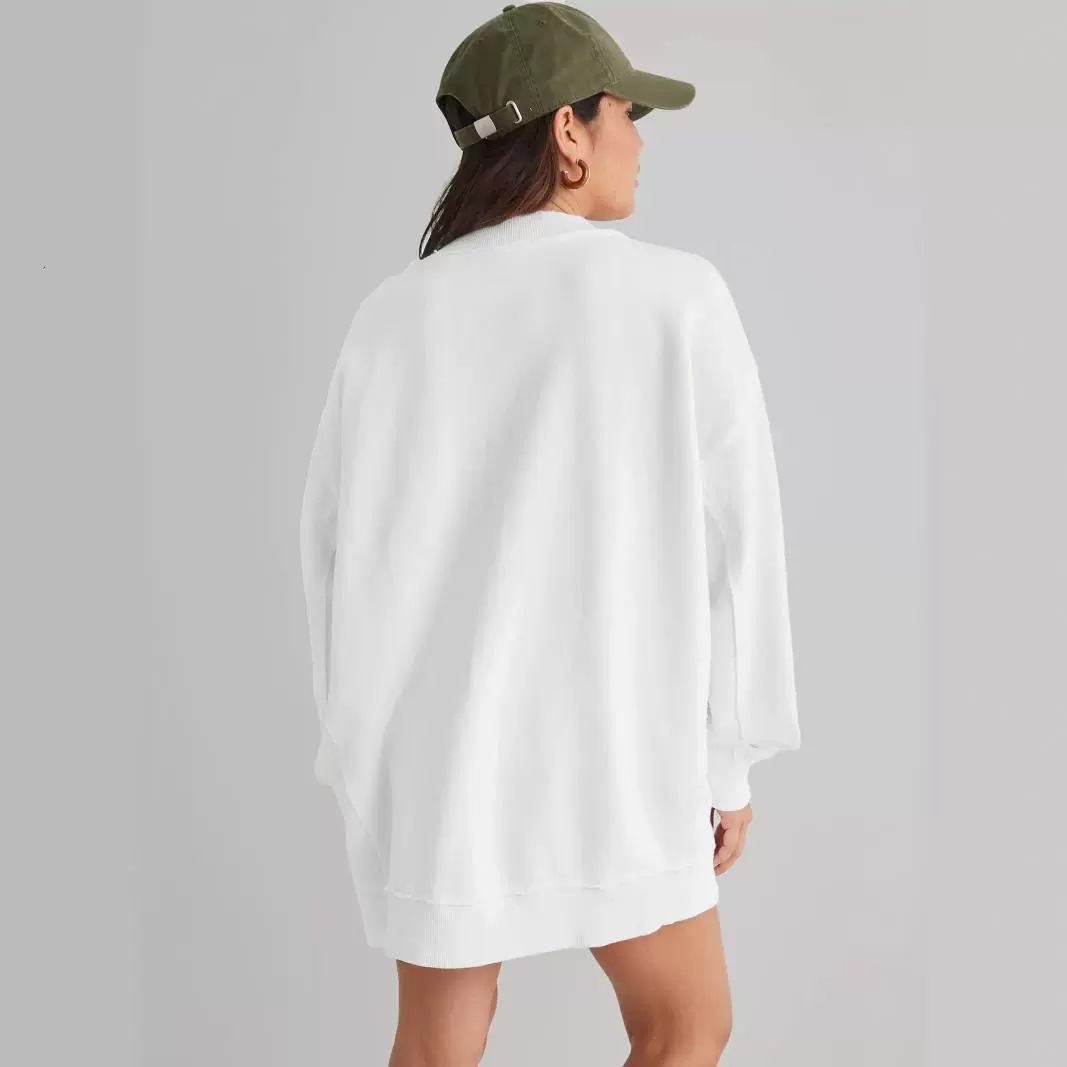 New women's fashion pullover hoodie loose long sleeved top knitted sweater