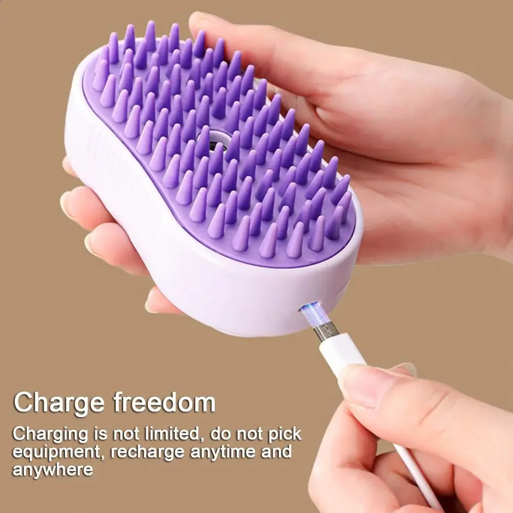 2025 new 3 in 1 Pet Steam Brush for Cats Electric Spray Cat Comb Cleaning Massage Dog Hair Remover Grooming Puppy Accessories