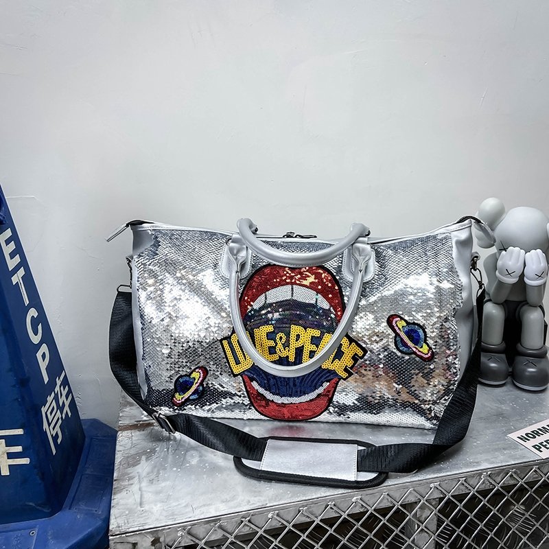 2025 new Sequins Fashion Packing Bags Wholesale Duffle Lage Girls Travel Organizer Outdoor Sports Weekend Bag