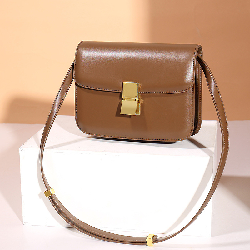 Women’s Genuine Leather Shoulder Bag 2024 Square Bags Luxury Designer Handbag Fashion Messenger BagsTofu Bags