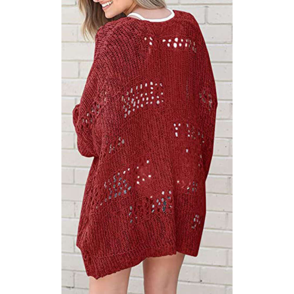 Fashion cardigan loose jacket crochet large cardigan knitted sweater